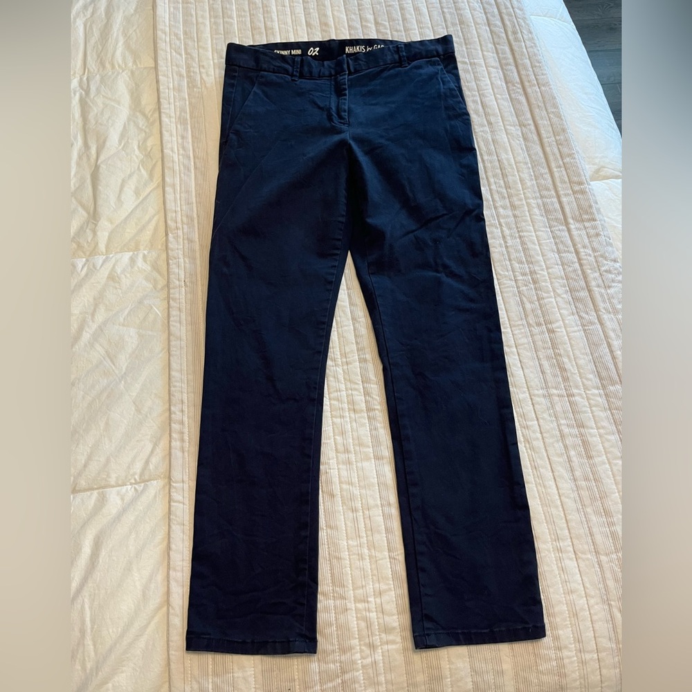 GAP Navy Skinny Mini Khakis